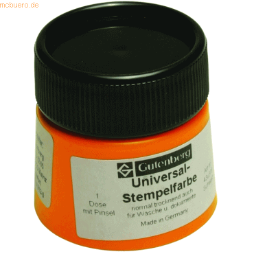 Gutenberg Stempelfarbe Universal S 30ml schwarz von Gutenberg