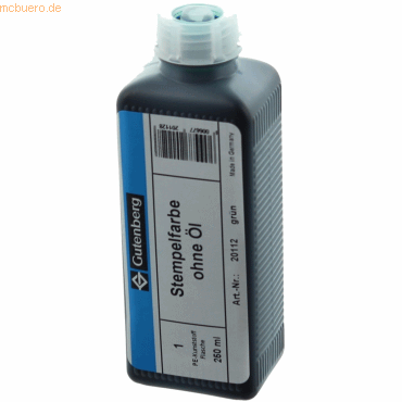 Gutenberg Stempelfarbe ohne Öl 250ml grün Gutenberg Stempelfarbe ohne Öl 250ml grün von Gutenberg