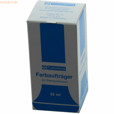 Gutenberg Stempelfarbe ohne Öl 35ml blau von Gutenberg