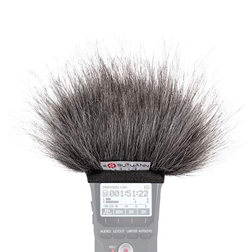 Gutmann Mikrofon Windschutz Fell für Zoom H4n / H4nSP / H4n Pro Premium Edition Grey mit Innenfutter Made in Germany von Gutmann