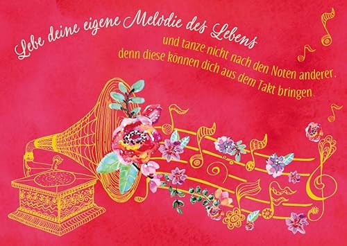 Gutsch Verlag Postkarte Spruch Lebe deine eigene Melodie des Lebens Gutsch Verlag Postkarte Spruch Lebe deine eigene Melodie des Lebens von Gutsch Verlag