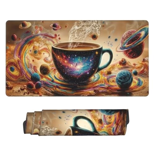 Gaming Mauspad, Groß Mouse Mat XXL 900x400x3mm Desk Mat Starry Sky Coffee Mousepad Stitched Edges, Non-Slip Rubber Base Mouse Pads Improved Precision and Speed Keyboard Mat for Men Gamers N-1169 Gaming Mauspad, Groß Mouse Mat XXL 900x400x3mm Desk Mat Starry Sky Coffee Mousepad Stitched Edges, Non-Slip Rubber Base Mouse Pads Improved Precision and Speed Keyboard Mat for Men Gamers N-1169 von Guuogxan