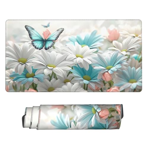 Groß Mauspad 60x30cm, Waterproof Gaming Mouse Pad Butterfly Flower Mousepad, Mouse Pad XXL, Non-Slip Rubber Base, Soft Smooth Surface Extended Keyboard Desk Mat for Office Dekoration, Geschenke B-443 Groß Mauspad 60x30cm, Waterproof Gaming Mouse Pad Butterfly Flower Mousepad, Mouse Pad XXL, Non-Slip Rubber Base, Soft Smooth Surface Extended Keyboard Desk Mat for Office Dekoration, Geschenke B-443 von Guuogxan