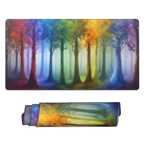 Groß Mauspad 70x30cm, Waterproof Gaming Mouse Pad Rainbow Tree Mousepad, Mouse Pad XXL, Non-Slip Rubber Base, Soft Smooth Surface Extended Keyboard Desk Mat for Office Decor, Geschenke for Women B-44 Groß Mauspad 70x30cm, Waterproof Gaming Mouse Pad Rainbow Tree Mousepad, Mouse Pad XXL, Non-Slip Rubber Base, Soft Smooth Surface Extended Keyboard Desk Mat for Office Decor, Geschenke for Women B-44 von Guuogxan