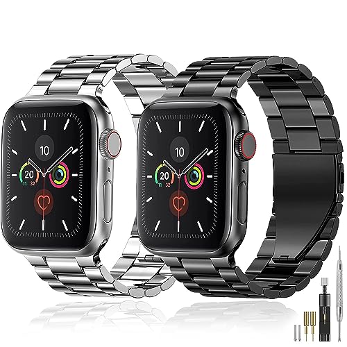 Baklon Armband für Apple Watch, 42 mm, 44 mm, 45 mm, 49 mm, Edelstahl, iWatch-Armband für Apple Watch Series 8, 7, 6, 5, 4, 3, 2, 1, SE Ultra, 42 mm, 44 mm, 45 mm, von Guwet