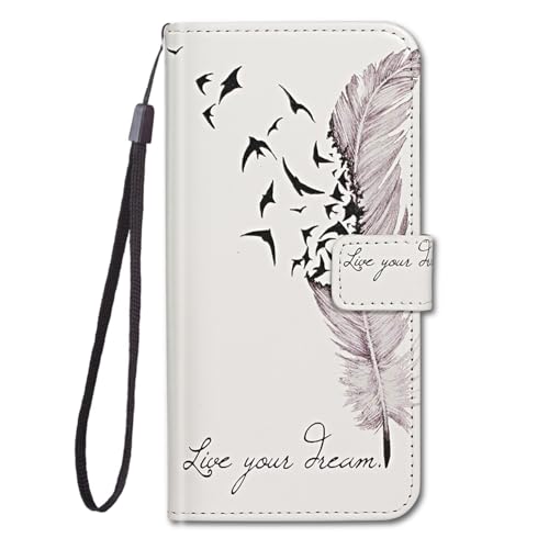 Guxira Handyhülle Leder für Samsung Galaxy A16 4G / 5G, Niedliches Muster Motiv Hülle Lederhülle Klappbar Schutzhülle 360 Grad Stoßfest Cover mit Kartenfachr Klapphülle Flip Case - Violette Feder Guxira Handyhülle Leder für Samsung Galaxy A16 4G / 5G, Niedliches Muster Motiv Hülle Lederhülle Klappbar Schutzhülle 360 Grad Stoßfest Cover mit Kartenfachr Klapphülle Flip Case - Violette Feder von Guxira
