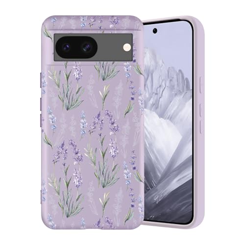 Guxira Handyhülle für Google Pixel 8A Blumen Muster Design Hülle Stoßfest Kratzfest Silikon Case Staubdicht Mädchen Schutzhülle Niedliche Soft Hülle Cover, Lavendel Guxira Handyhülle für Google Pixel 8A Blumen Muster Design Hülle Stoßfest Kratzfest Silikon Case Staubdicht Mädchen Schutzhülle Niedliche Soft Hülle Cover, Lavendel von Guxira