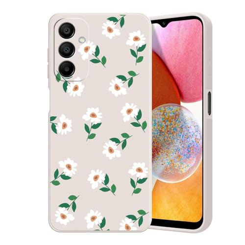 Guxira Handyhülle für Samsung Galaxy A14 4G / 5G Blumen Muster Design Hülle Stoßfest Kratzfest Silikon Case Staubdicht Mädchen Schutzhülle Niedliche Soft Hülle Cover, Kleine Blumen von Guxira