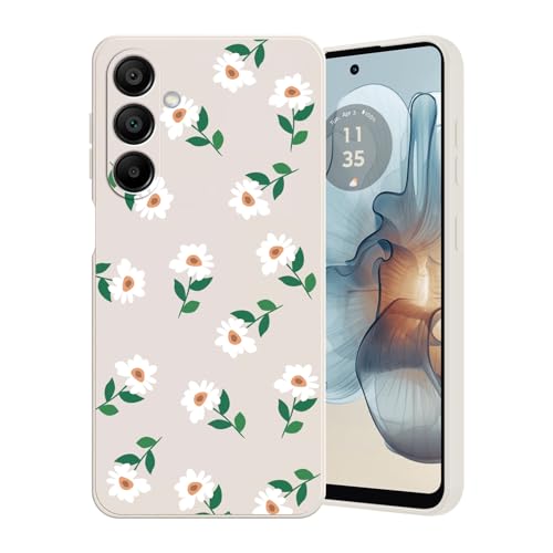 Guxira Handyhülle für Samsung Galaxy A35 5G Blumen Muster Design Hülle Stoßfest Kratzfest Silikon Case Staubdicht Mädchen Schutzhülle Niedliche Soft Hülle Cover, Kleine Blumen von Guxira