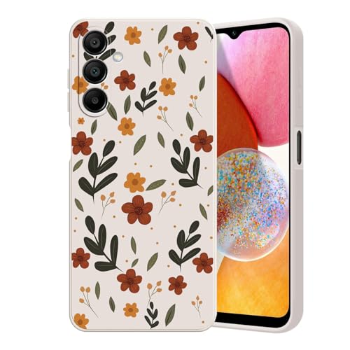 Guxira Handyhülle für Samsung Galaxy S24 5G Blumen Muster Design Hülle Stoßfest Kratzfest Silikon Case Staubdicht Mädchen Schutzhülle Niedliche Soft Hülle Cover, Blatt Blumen von Guxira