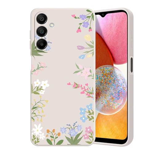 Guxira Handyhülle für Samsung Galaxy S24 5G Blumen Muster Design Hülle Stoßfest Kratzfest Silikon Case Staubdicht Mädchen Schutzhülle Niedliche Soft Hülle Cover, Morgenlatte von Guxira