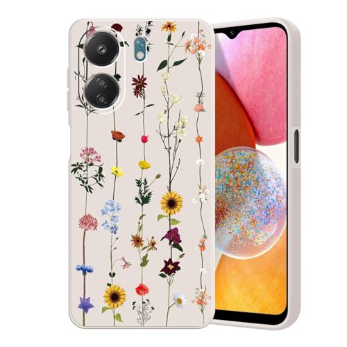 Guxira Handyhülle für Xiaomi Redmi 13C 4G / Xiaomi Poco C65 Blumen Muster Design Hülle Stoßfest Kratzfest Silikon Case Staubdicht Mädchen Schutzhülle Niedliche Soft Hülle Cover, Blumenrebe von Guxira