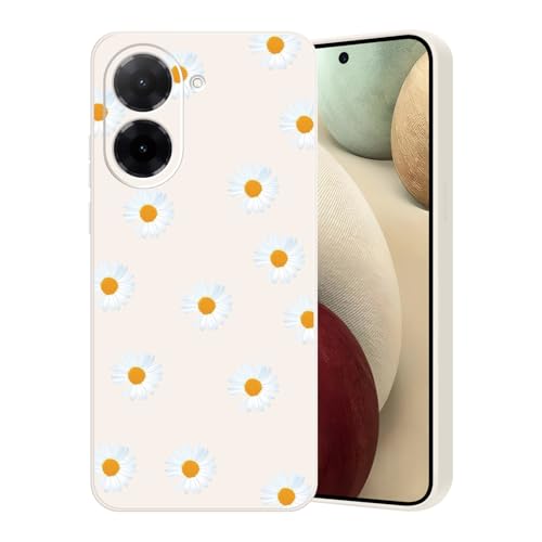 Guxira Handyhülle für Xiaomi Redmi A5 4G Blumen Muster Design Hülle Stoßfest Kratzfest Silikon Case Staubdicht Mädchen Schutzhülle Niedliche Soft Hülle Cover,Gelbe Gänseblümchen von Guxira