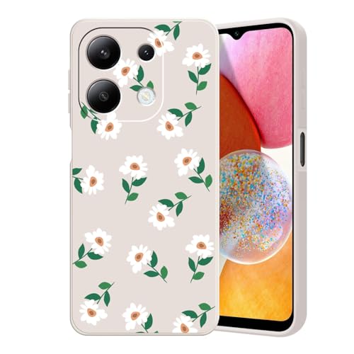 Guxira Handyhülle für Xiaomi Redmi Note 13 Pro 5G Blumen Muster Design Hülle Stoßfest Kratzfest Silikon Case Staubdicht Mädchen Schutzhülle Niedliche Soft Hülle Cover, Kleine Blumen von Guxira