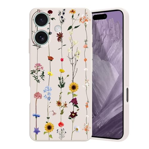 Guxira Handyhülle für iPhone 16 Blumen Muster Design Hülle Stoßfest Kratzfest Silikon Case Staubdicht Mädchen Schutzhülle Niedliche Soft Hülle Cover, Blumenrebe Guxira Handyhülle für iPhone 16 Blumen Muster Design Hülle Stoßfest Kratzfest Silikon Case Staubdicht Mädchen Schutzhülle Niedliche Soft Hülle Cover, Blumenrebe von Guxira