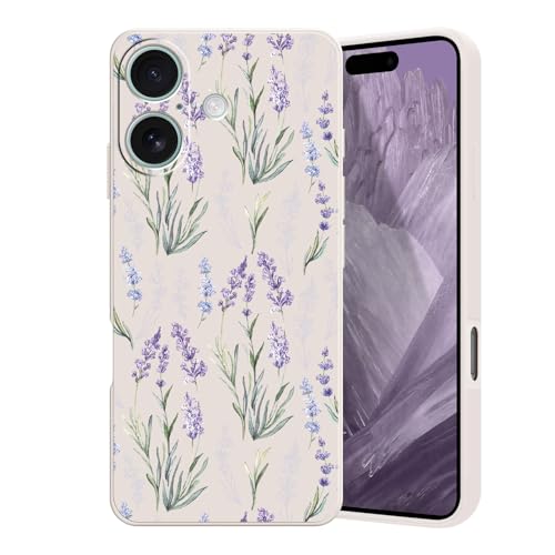 Guxira Handyhülle für iPhone 16 Blumen Muster Design Hülle Stoßfest Kratzfest Silikon Case Staubdicht Mädchen Schutzhülle Niedliche Soft Hülle Cover, Lavendel Guxira Handyhülle für iPhone 16 Blumen Muster Design Hülle Stoßfest Kratzfest Silikon Case Staubdicht Mädchen Schutzhülle Niedliche Soft Hülle Cover, Lavendel von Guxira
