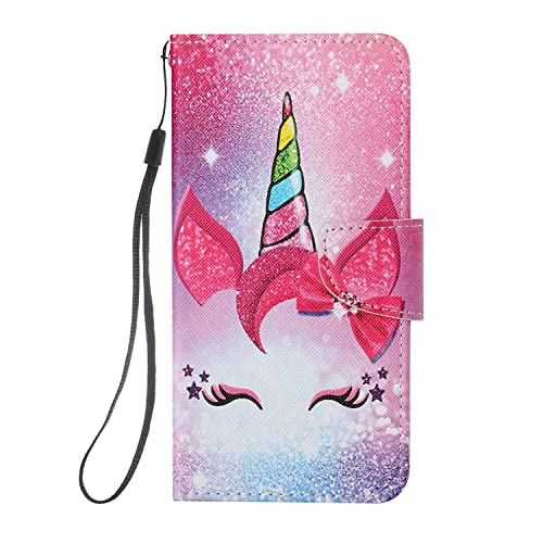 Guxira Hülle Klappbar Leder für Samsung Galaxy A71 4G Handyhülle, Niedliches Muster Motiv Lederhülle Klapphülle mit 360 Grad Stoßfest Kartenfachr Schutzhülle Flip Case Cover - Rosa Einhorn Guxira Hülle Klappbar Leder für Samsung Galaxy A71 4G Handyhülle, Niedliches Muster Motiv Lederhülle Klapphülle mit 360 Grad Stoßfest Kartenfachr Schutzhülle Flip Case Cover - Rosa Einhorn von Guxira