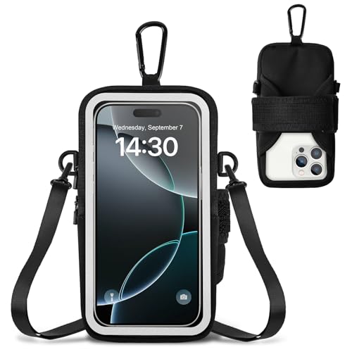 Guzack Handytasche Joggen Handy Armband [Dual Purpose] Handyhalterung Arm Laufen 6.9" [Verstellbarem] Lauftasche Sportarmband für iPhone 16/15/14 Pro Max/Samsung Galaxy Running Joggen Zubehör von Guzack