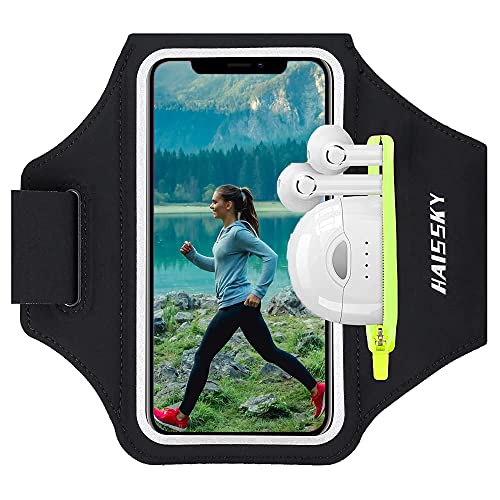 Sportarmband Handy Universal, Running Armband Handytasche für iPhone 14 Pro Max/13 Pro/12/11 Pro/XR/X/8 Plus Samsung Huawei Xiaomi bis zu 6,9", Handytasche Joggen Armtasche von Guzack