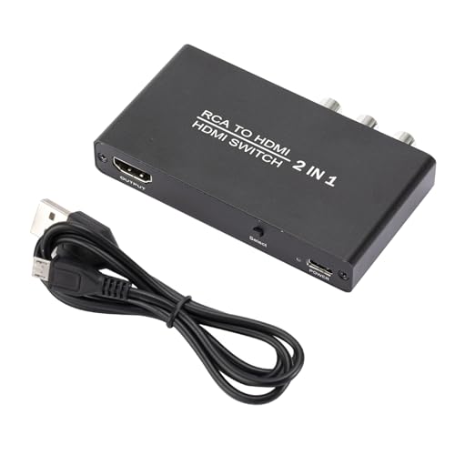 Gvblkq HD-Konverter, AV-zu-Adapter, 1080P AV, Ausgang, USB-Kabel im Lieferumfang enthalten, kompaktes Plug-and-Play, zum Aufrüsten von TV-Ansichten und Heimunterhaltung, 9,7 x 5,8 x 1,5 cm Gvblkq HD-Konverter, AV-zu-Adapter, 1080P AV, Ausgang, USB-Kabel im Lieferumfang enthalten, kompaktes Plug-and-Play, zum Aufrüsten von TV-Ansichten und Heimunterhaltung, 9,7 x 5,8 x 1,5 cm von Gvblkq