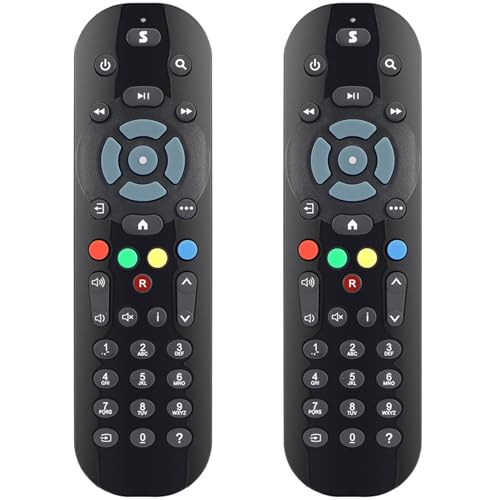 (2er Pack) Gvirtue Fernbedienung kompatibel mit Allen Sky Q Fernbedienung, Sky Q Box, Sky Q TV Box, Sky Q Mini Box und Sky Q Silver Box (ohne Touch, ohne Sprachsteuerung) von Gvirtue