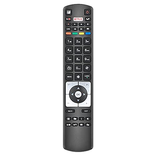 Gvirtue RC5118 Fernbedienung für Hitachi Telefunken TV 48WF400A A40F446A A55F446A C55U320A4CW-3D D32F286B4CW D32F287N4CW D32H286B3CW D39F265B3CW (Netflix YouTube Taste) von Gvirtue