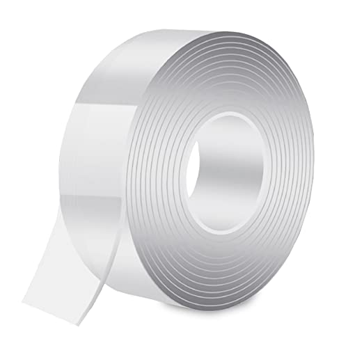 Gvolatee 5M Doppelseitiges Klebeband Extra Stark Transparent, Nano Tape Doppelseitig Klebestreifen Abwaschbar Ablösbar, Doppelklebeband Spurlos Wiederverwendbares für Teppich, Foto Wand, Auto von Gvolatee