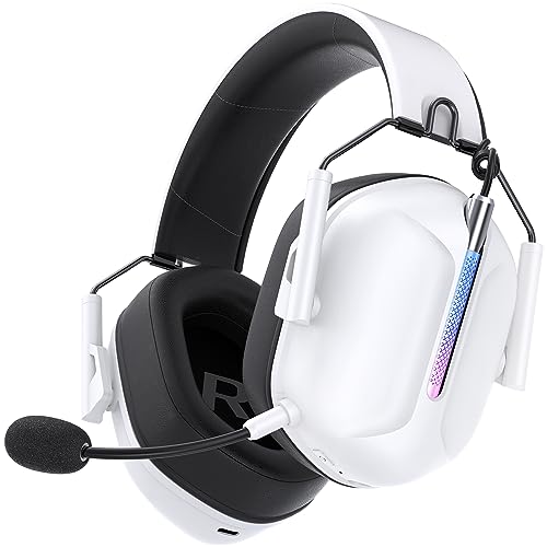 Gaming Headset, 2,4GHz Gaming Kopfhörer kabellos für PC/PS5/PS4/Switch, Wireless Headset Bluetooth 5.2 mit Mikrofo Geräuschunterdrückendes, 40H+ Akkulaufzeit. Wired headset 3.5mm für Xbox Series von Gvyugke