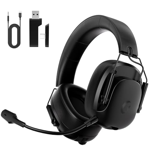 Gvyugke 2,4GHz Wireless Gaming Headset mit Mikrofon für PS5/PS4/PC, Type-C/A/Bluetooth 5.3, Gaming Kopfhörer Kabellos für Switch, Mac, 45 Stunden Akkulaufzeit, 3,5 mm Kabelmodus für die Xbox-Serie Gvyugke 2,4GHz Wireless Gaming Headset mit Mikrofon für PS5/PS4/PC, Type-C/A/Bluetooth 5.3, Gaming Kopfhörer Kabellos für Switch, Mac, 45 Stunden Akkulaufzeit, 3,5 mm Kabelmodus für die Xbox-Serie von Gvyugke