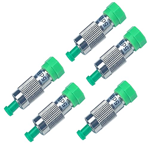 GwliUni 5Pcs 5dB FC-APC Fiber Optic Dämpfungsglied, Faser Signal Dämpfung Konverter, FC Ferrule Einsätze Stecker von GwliUni