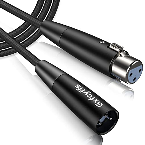 Gxfcyffs XLR Kabel 1M OD 6.0mm Mikrofonkabel XLR Stecker auf XLR Busche mit Nylon für Mikrofon, Leistungsverstärker, Tonkonsole, Tonlautsprecher von Gxfcyffs
