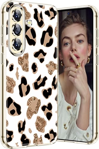 S24+ Plus Hülle für Samsung Galaxy S24 Plus 5G Handyhülle Frauen Mädchen Süß Schädel Rose Blume Design Slim Silikon Bumper Anti-Scratch Stoßfest Schutzhülle für Samsung S24+ 5G (Golden) von Gxmeuie