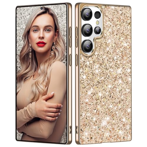 S25 Ultra Glitzer Hülle für Samsung Galaxy S25 Ultra 5G Handyhülle für Frauen Mädchen, Slim Ultra Dünn Matte Rückseite Stoßfest Schutzhülle für Samsung S25 Ultra 5G, Crystal Bling Case, 2025 (Gold) S25 Ultra Glitzer Hülle für Samsung Galaxy S25 Ultra 5G Handyhülle für Frauen Mädchen, Slim Ultra Dünn Matte Rückseite Stoßfest Schutzhülle für Samsung S25 Ultra 5G, Crystal Bling Case, 2025 (Gold) von Gxmeuie