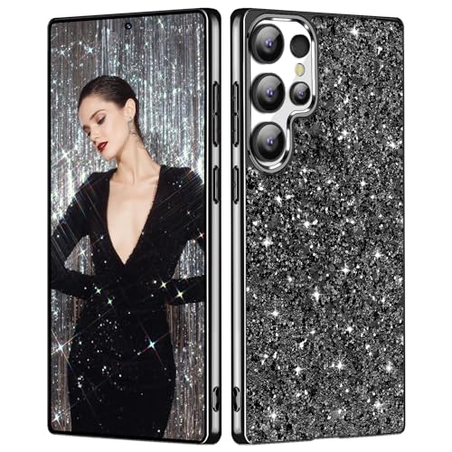 S25 Ultra Glitzer Hülle für Samsung Galaxy S25 Ultra 5G Handyhülle für Frauen Mädchen, Slim Ultra Dünn Matte Rückseite Stoßfest Schutzhülle für Samsung S25 Ultra 5G Crystal Bling Case 2025 (Schwarz) S25 Ultra Glitzer Hülle für Samsung Galaxy S25 Ultra 5G Handyhülle für Frauen Mädchen, Slim Ultra Dünn Matte Rückseite Stoßfest Schutzhülle für Samsung S25 Ultra 5G Crystal Bling Case 2025 (Schwarz) von Gxmeuie
