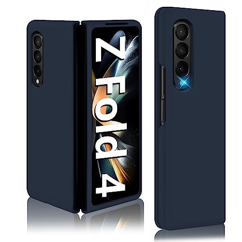 Gxmeuie Z Fold 4 Liquid Silicone Case für Samsung Galaxy Z Fold4 5G, Slim Phone Case für Frauen, Soft Gel Rubber Ultra Thin Anti-Scratch Design Protective Cover für Samsung Z Fold 4 5G 7,6 inch (Blau) von Gxmeuie