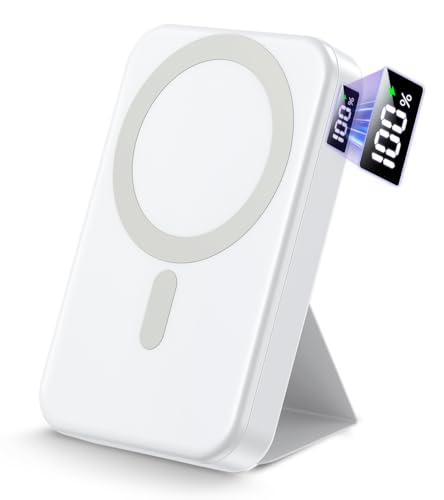 Gxorul Power Bank,Kompatibel mit Magsafe PowerBank,PD 22.5W Schnellladung Kabellose Powerbank mit USB-C-Eingänge＆Ausgang und LED-Display für iPhone 15/14/13/12/Pro/Pro Max Serie von Gxorul