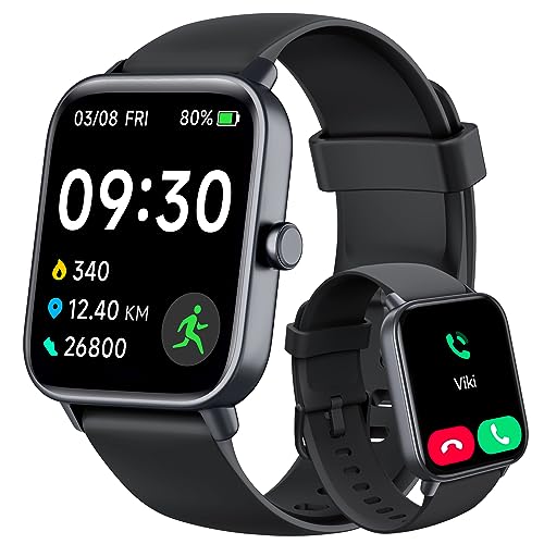 Gydom Smartwatch Herren mit Telefonfunktion Alexa Integriert 1.8" Damen Fitnessuhr 100+ Sportmodi, SpO2, Herzfrequenz, Stress, Schlafmonitor,100 Zifferblätter IP68 Wasserdicht für Android IOS von Gydom