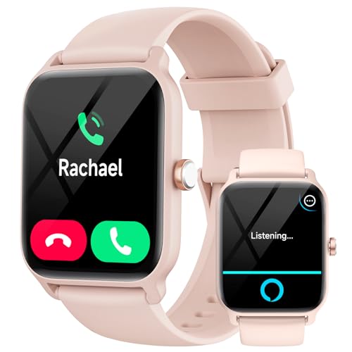 Gydom Smartwatch Damen mit Telefonfunktion Alexa Built-in, 1,8" Fitnessuhr Damen mit 100+ Sportmodi, Pulsmesser SpO2 Schlafmonitor, IP68 Wasserdicht, Schrittzähler Uhr Sportuhr für Android/iOS von Gydom