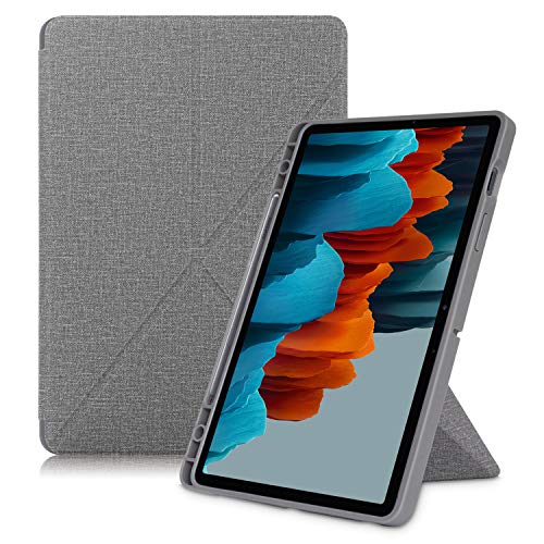 Gylint Origami Schutzhülle für Samsung Galaxy Tab S7, die dünnste und leichteste Leder-Smartcover mit automatischer Sleep/Wake-Funktion für Samsung Galaxy Tab S7 11 Zoll (SM-T870/T875) Grau von Gylint