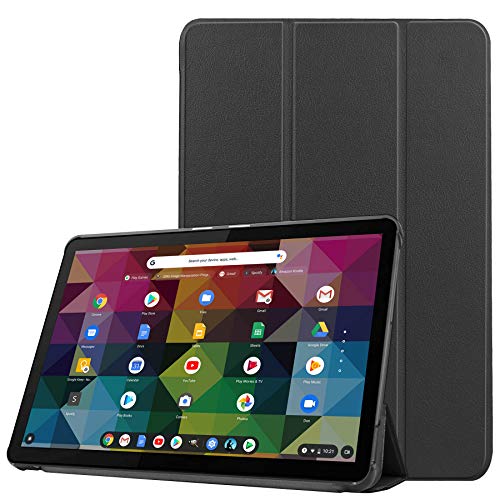 Gylint Schutzhülle für Lenovo Chromebook Duet 2-in-1 Tablet 10.1 Hülle, faltbar, ultradünn, Smart PU Leder mit Standfunktion mit Auto Wake & Sleep Funktion für Lenovo Chromebook Duet 10.1 Schwarz von Gylint