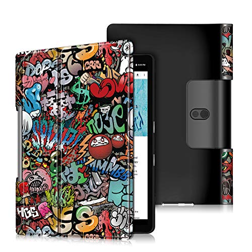 Gylint Schutzhülle für Lenovo Yoga Smart Tab 10.1 (YT-X705F), leichte Schutzhülle Slim Smart Cover Case für Lenovo Yoga Smart Tab 10.1 (YT-X705F) Tablet Graffiti von Gylint