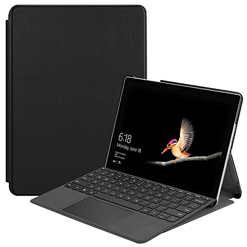 Gylint Schutzhülle für Surface Go 2 2020, schlankes Design, Leder, mit Stifthalter, für Microsoft Surface Go 2 2020 / Surface Go 2018, schwarz von Gylint