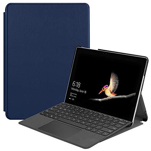 Gylint Schutzhülle für Surface Go 4 2023 /Go 3 2021 /Go 2 2020 /Surface Go 2018, Slim Fit Leder Smart Case Cover mit Stifthalter für Microsoft Surface Go Marineblau von Gylint