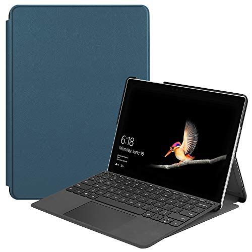 Gylint Schutzhülle für Surface Go 4 2023 /Go 3 2021 /Go 2 2020 /Surface Go 2018, Slim Fit Leder Smart Case Cover mit Stifthalter für Microsoft Surface Go Schwarzgrün von Gylint