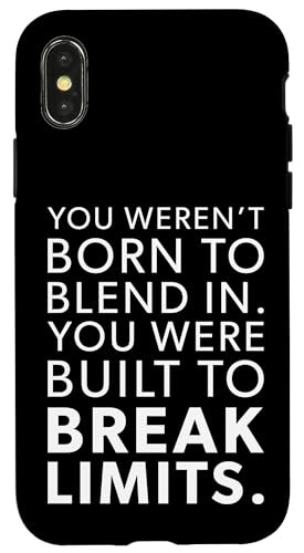 Break Limits vs. Blend In, Fitnessstudio, Hektik, Erfolg, Motivation Hülle für iPhone X/XS Break Limits vs. Blend In, Fitnessstudio, Hektik, Erfolg, Motivation Hülle für iPhone X/XS von Gym, Hustle and Success Motivational Gifts
