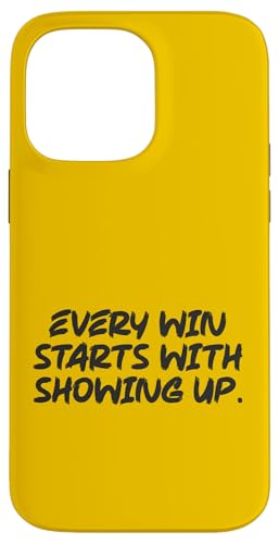 Der Gewinn beginnt mit dem Erscheinen, dem Fitnessstudio, der Hektik, dem Erfolg und der Motivation Hülle für iPhone 14 Pro Max von Gym, Hustle and Success Motivational Gifts