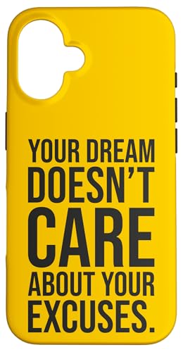 Dream kümmert sich nicht um Ausreden - Fitnessstudio, Hektik, Erfolg Hülle für iPhone 16 Dream kümmert sich nicht um Ausreden - Fitnessstudio, Hektik, Erfolg Hülle für iPhone 16 von Gym, Hustle and Success Motivational Gifts
