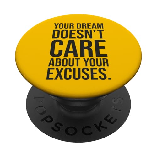 Dream kümmert sich nicht um Ausreden - Fitnessstudio, Hektik, Erfolg PopSockets Klebender PopGrip Dream kümmert sich nicht um Ausreden - Fitnessstudio, Hektik, Erfolg PopSockets Klebender PopGrip von Gym, Hustle and Success Motivational Gifts