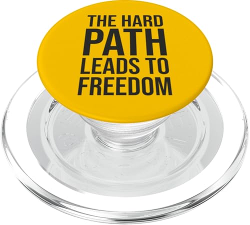 Ein harter Weg führt zur Freiheit — Fitnessstudio, Hektik, Erfolgsmotivation PopSockets PopGrip für MagSafe von Gym, Hustle and Success Motivational Gifts