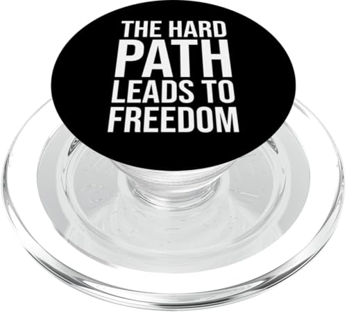 Ein harter Weg führt zur Freiheit — Fitnessstudio, Hektik, Erfolgsmotivation PopSockets PopGrip für MagSafe von Gym, Hustle and Success Motivational Gifts